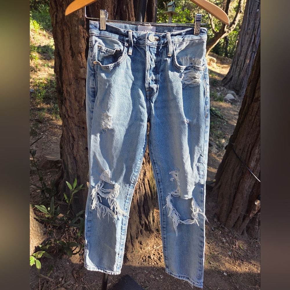 Frame 100% Cotton Womens Jeans‎ Distressed Le Original Size 24
